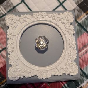 Hobby Lobby White and Gray Ornate Decorative Box